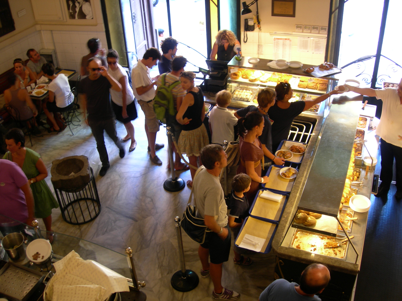 Inside the Antica Focacceria, San Francesco