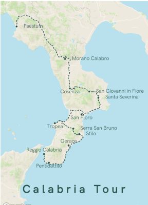 Calabria Tour map