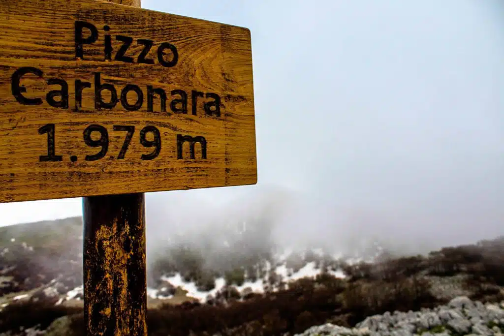 The top of Pizzo Carbonara